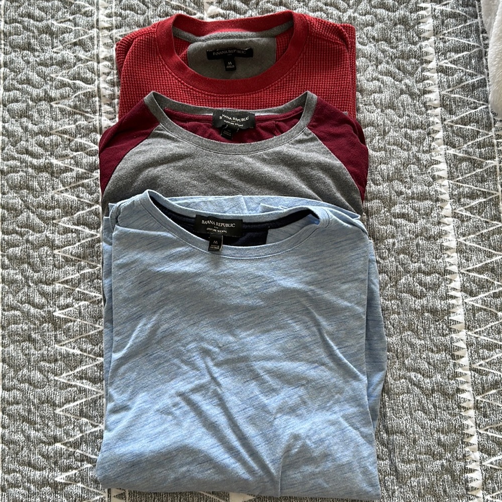 Set of 3 Men’s Banana Republic Long Sleeve Shirts